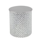 SILVER DIAMANTE CANDLE W/LID