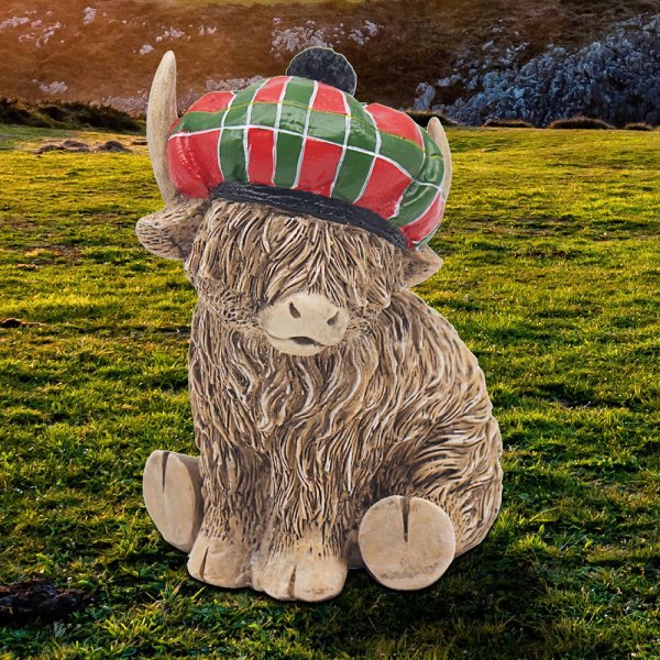 HIGHLAND COW TARTAN HAT