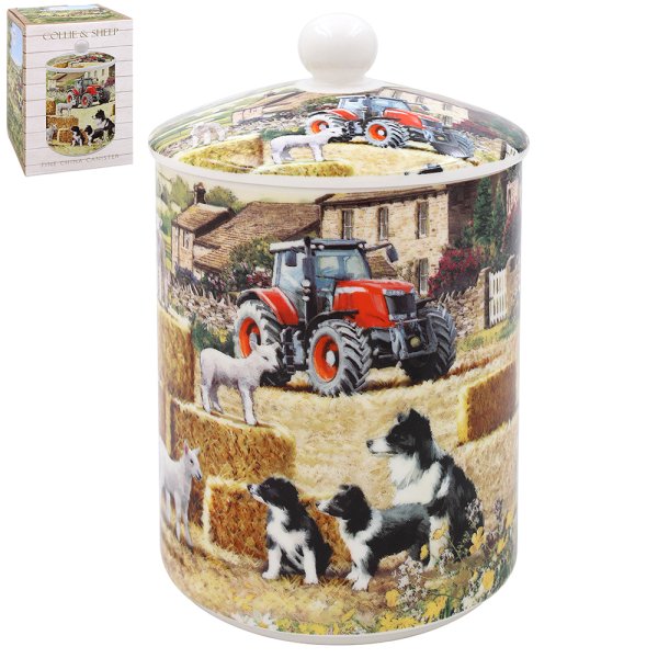 COLLIE & SHEEP CANISTER