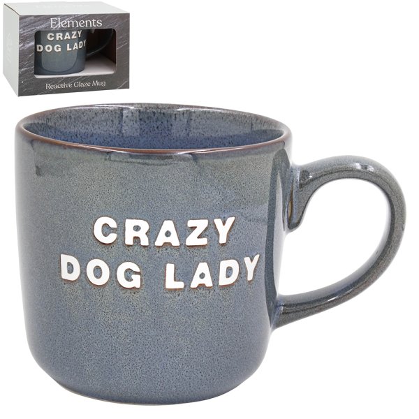 CRAZY DOG LADY MUG -BLUE