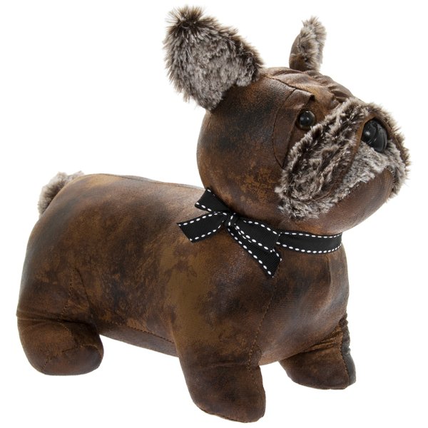 FAUX LEATHER FRENCHIE DOORSTOP