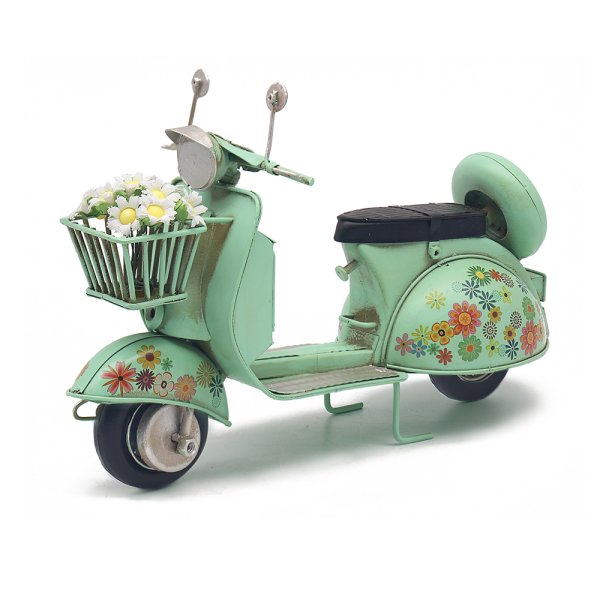 VINTAGE SCOOTER FLORAL GREEN
