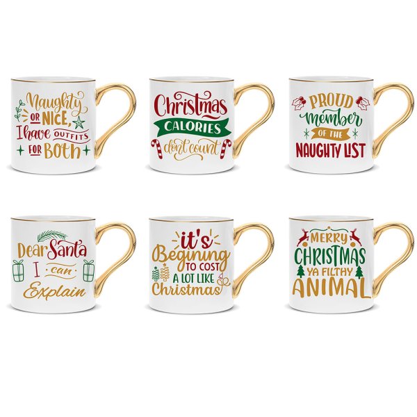 GOLD EDITION MUGS 6 ASST