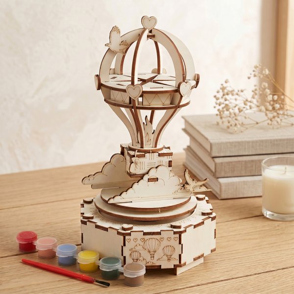 WOODCRAFT MUSIC BOX-AIRBALLOON