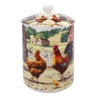 COCKEREL & HEN CANISTER