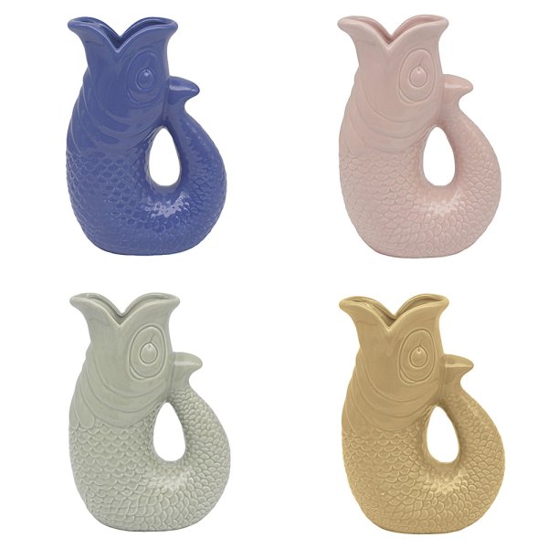 FISH JUG/VASE 4 ASST 26CM