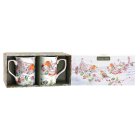 CHRISTMAS ROBINS MUGS SET OF 2