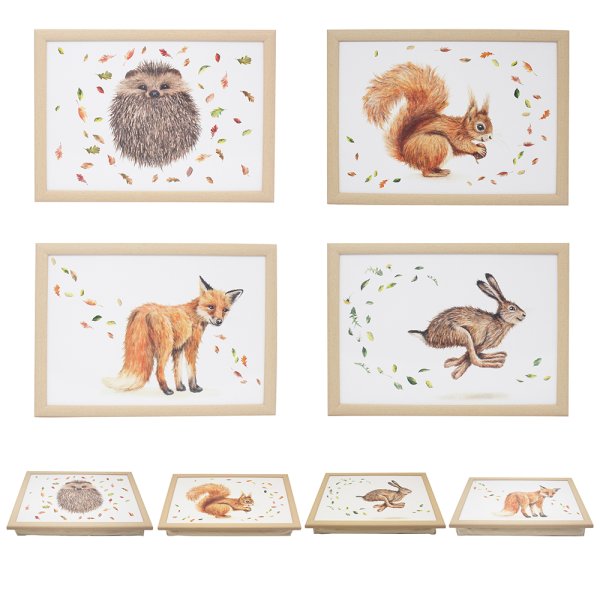 WILDLIFE LAPTRAY 4 ASST
