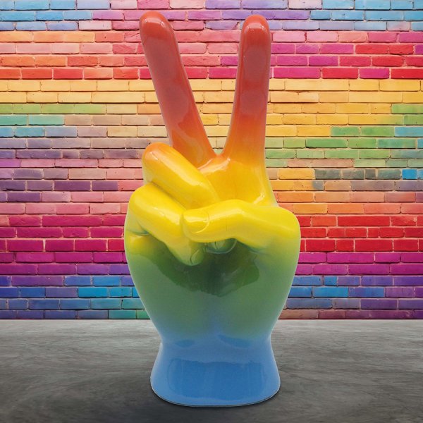 PEACE DRIPART RAINBOW 23CM