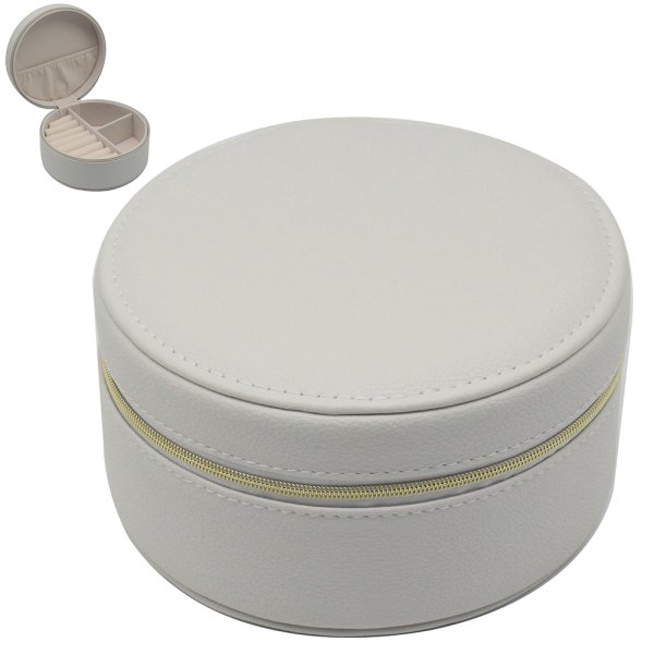 JEWELLERY BOX ROUND WHITE