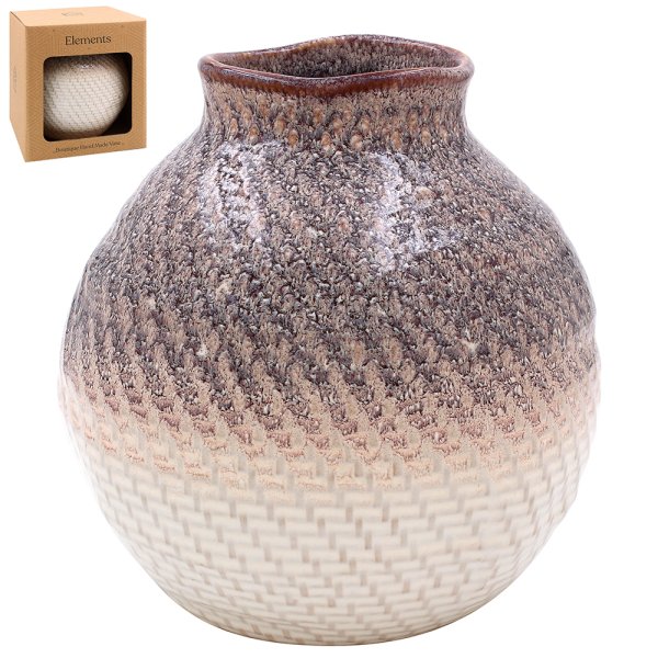 WEAVE VASE BLUE 18CM