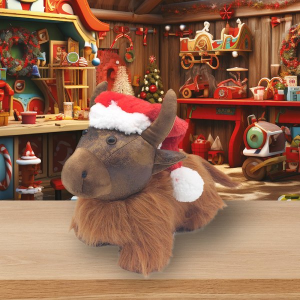 XMAS HIGHLAND COW DOORSTOP XMAS HIGHLAND COW DOORSTOP
