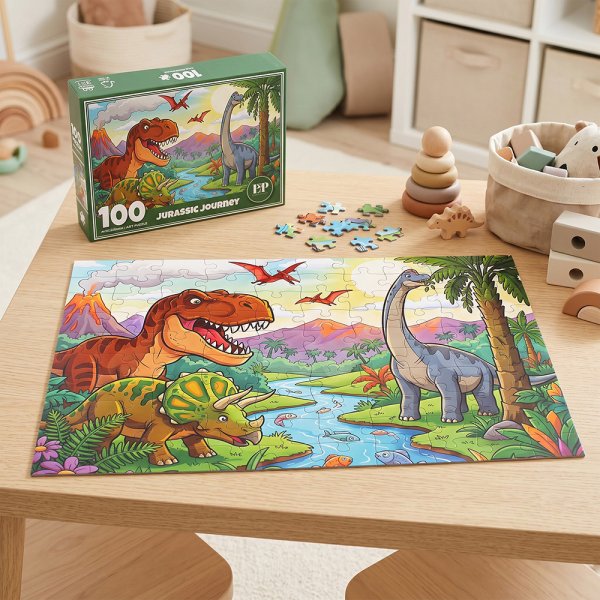 DINOSAURS JIGSAW PUZZLE 100PCS