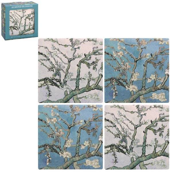 ALMOND BLOSSOM CER COASTER S4