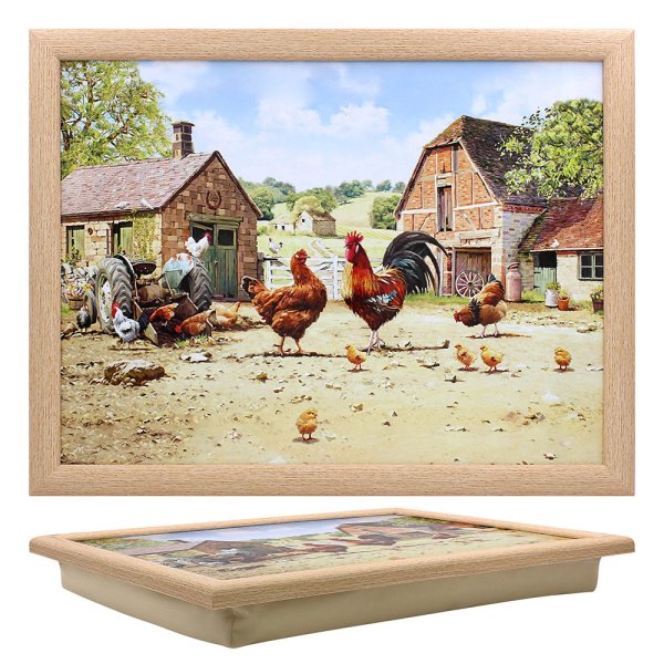 COCKEREL & HEN LAPTRAY