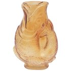 FISH VASE GLASS AMBER