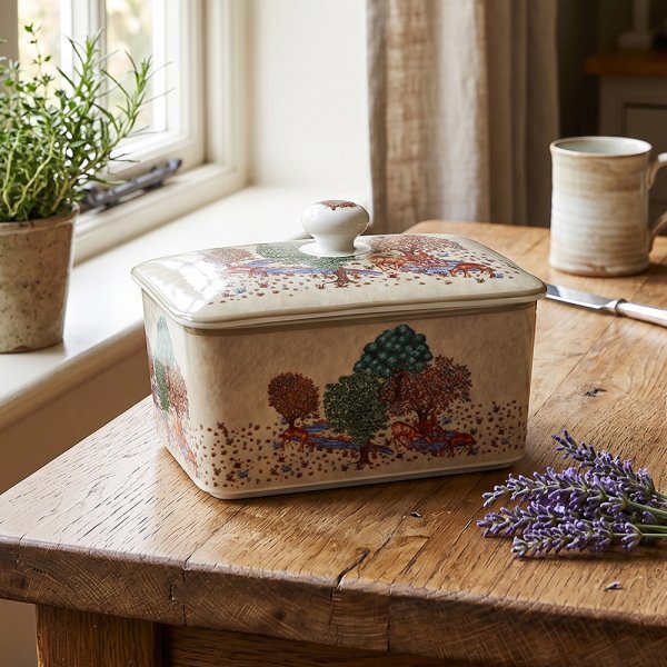 WOODLAND TAPESTRY BUTTER DISH