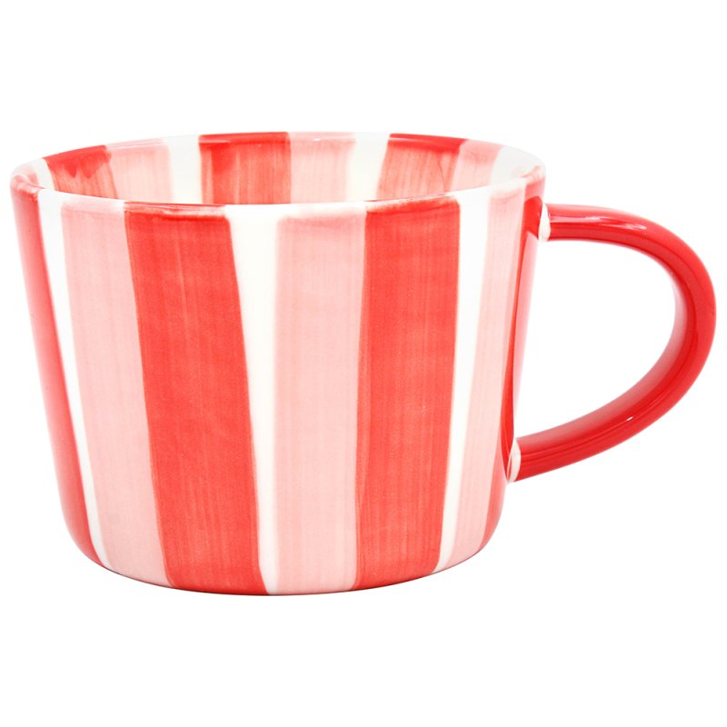 STRIPES MUG RED & PINK
