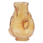 FISH VASE GLASS AMBER