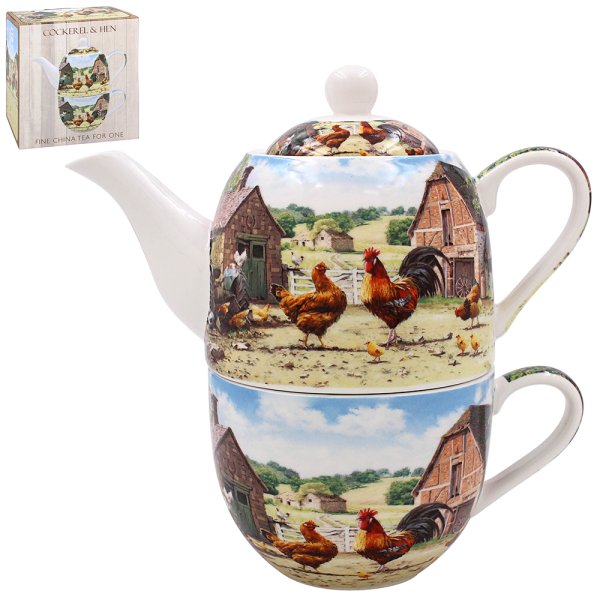 COCKEREL & HEN TEA FOR ONE