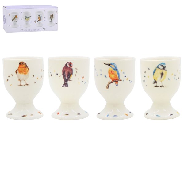 BRITISH BIRDS EGG CUPS SET 4