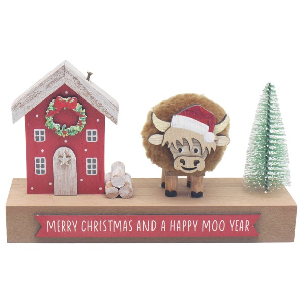 HIGHLAND COW SNGL STANDING PLQ