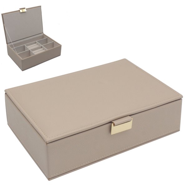 JEWELLERY BOX SQ BEIGE