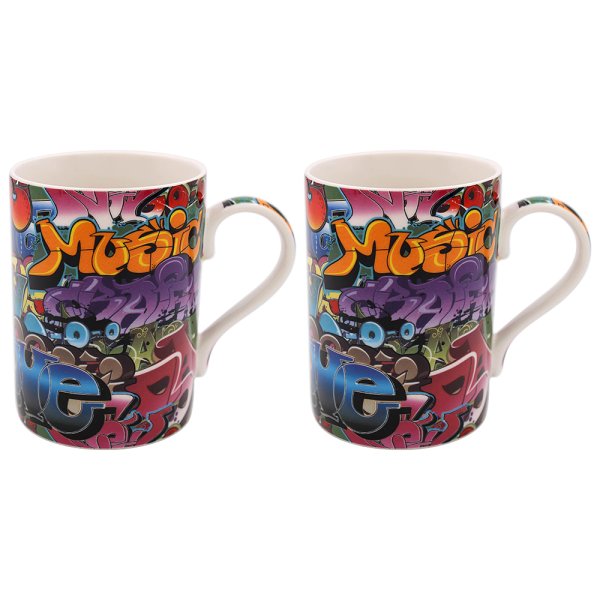 GRAFFITI MUGS SET OF 2