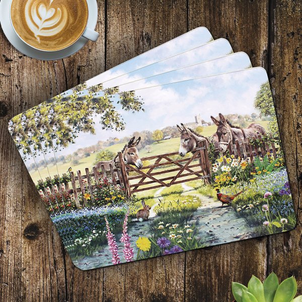 DONKEY PLACEMATS SET 4