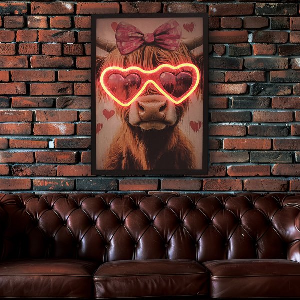 LED PAINTING-HIGHLAND COW