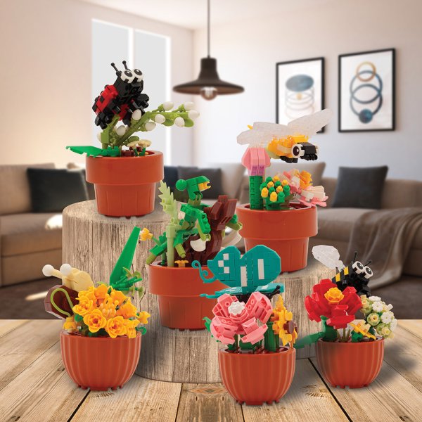 MINIBRICKS FLOWERS 6 ASST