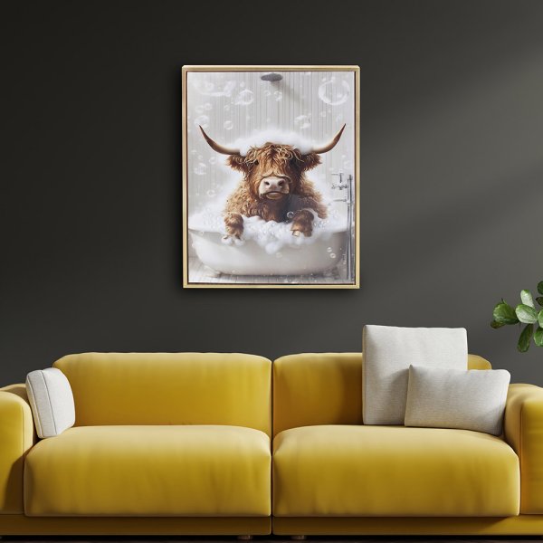 HIGHLAND COW BATH WALL ART