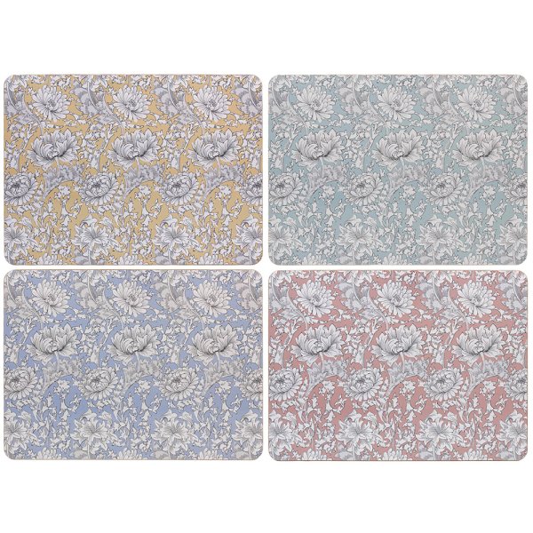 CHRYSANTHEMUM PLACEMATS SET 4