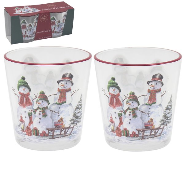 SNOWMEN GLASSES SET 2