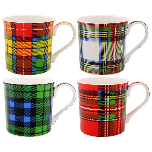 TARTAN MUGS SET OF 4