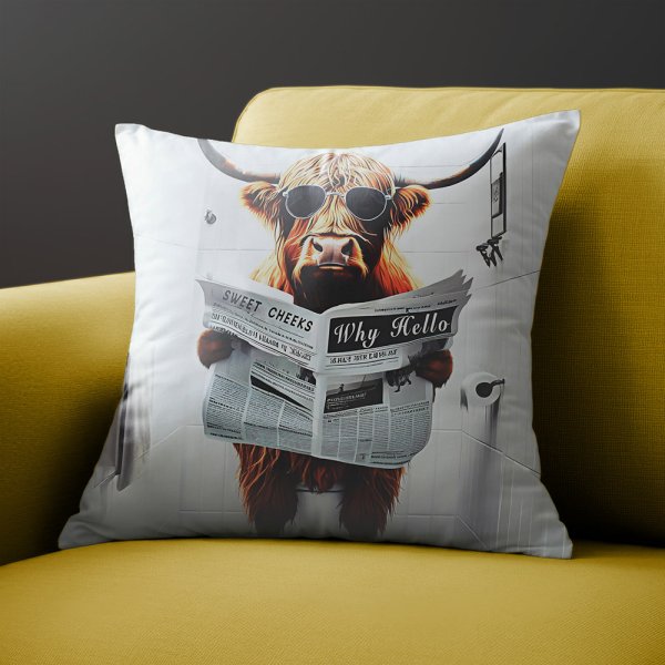 HIGHLAND COW LOO CUSHION
