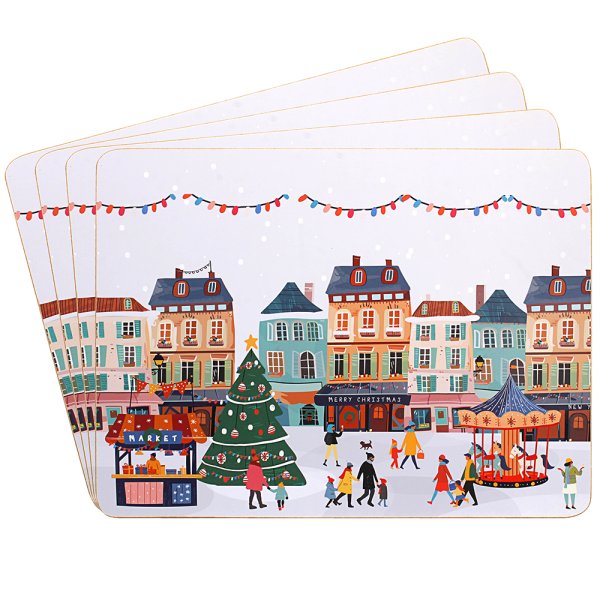 XMAS TINSEL TOWN PLACEMATS S4