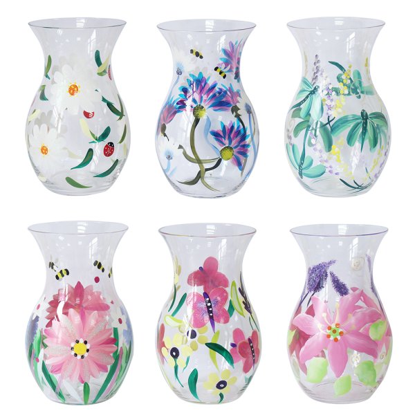 HAND PAINTED VASE 6 ASST