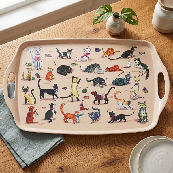 KITTY CATS TRAY LARGE