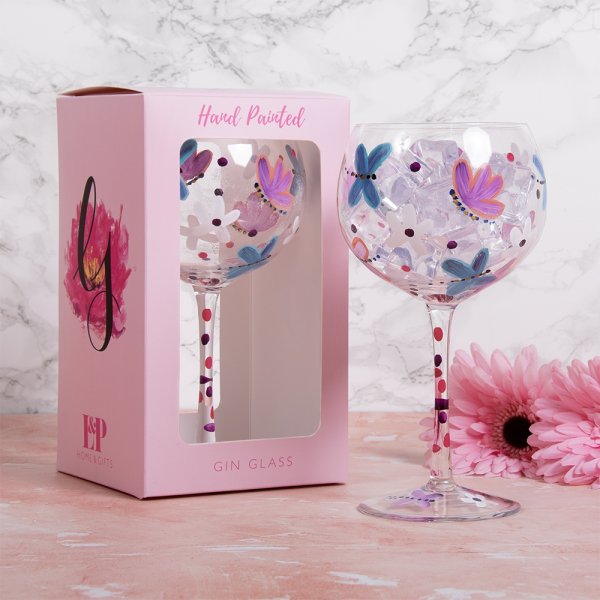 BUTTERFLIES GIN GLASS