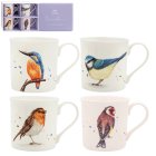 BRITISH BIRDS MUGS SET 4