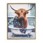 HIGHLAND COW BATH WALL ART