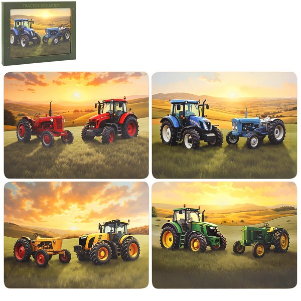 TRACTORS PLACEMATS SET 4