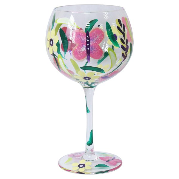 BUTTERFLIES GIN GLASS