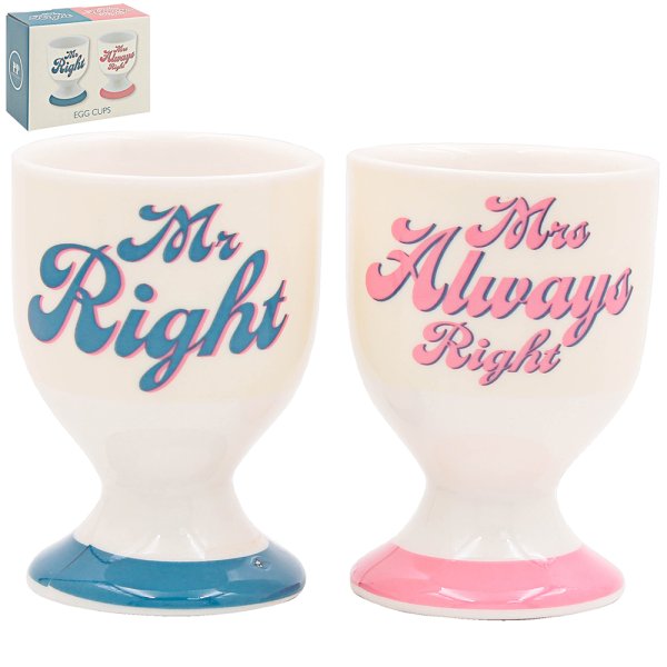 MR & MRS RIGHT EGG CUPS