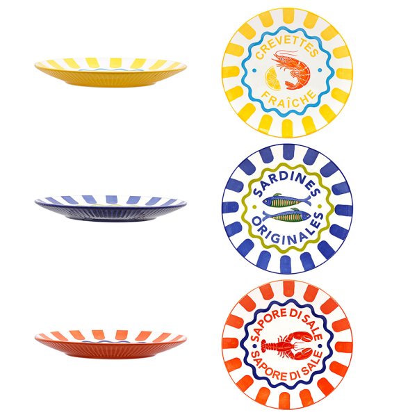 FRUITS DE MER PLATE 8.5" 3ASST FRUITS DE MER PLATE 8.5" 3ASST