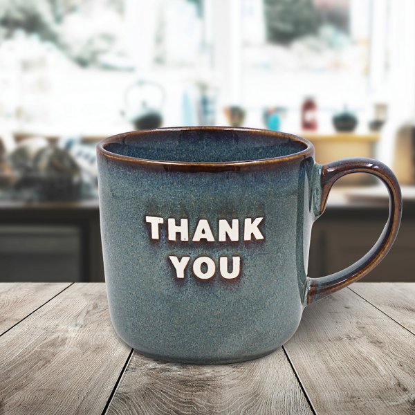 THANK YOU MUG-BLUE/GREY