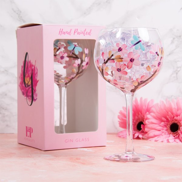BLOSSOM & DRAGONFLY GIN GLASS