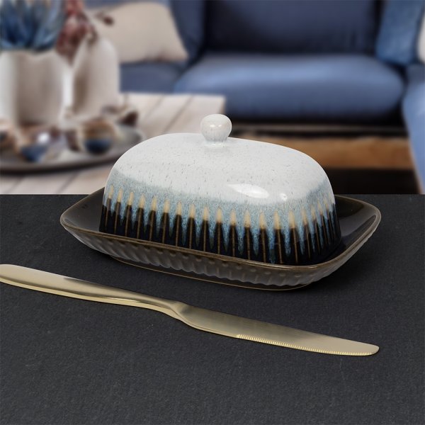 REACTIVE GLAZE BUTTER DISH