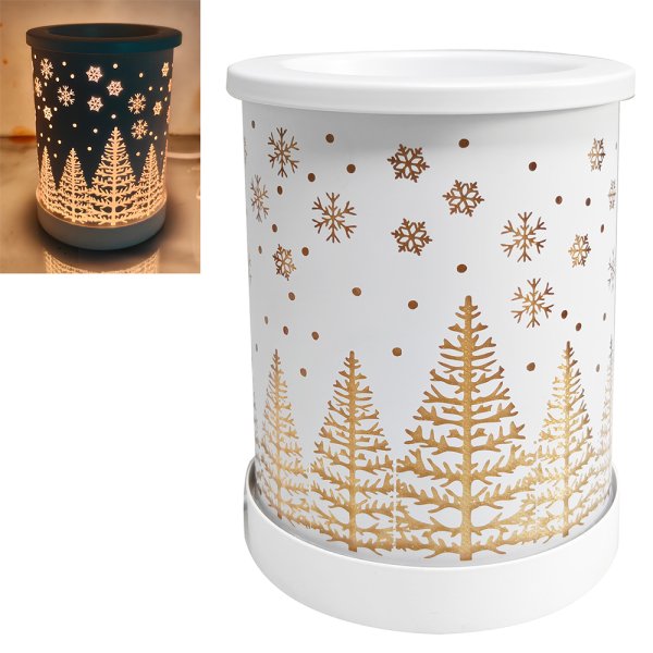 XMAS TREE AROMA LAMP WHT